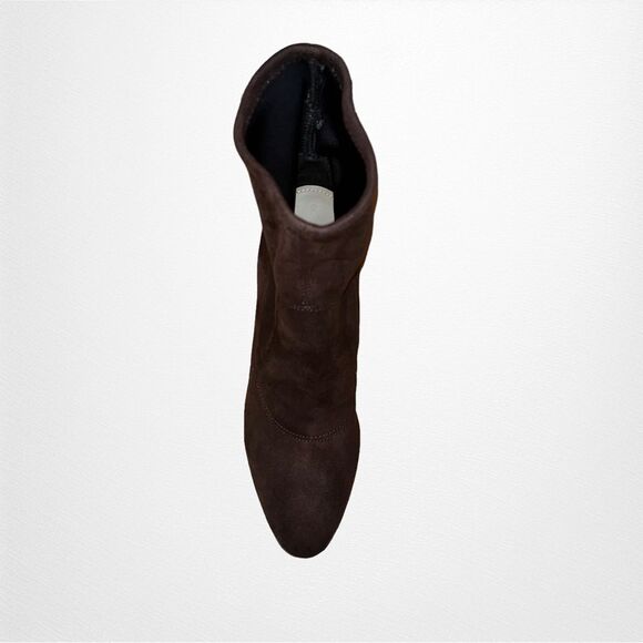 New in Box Donald Pliner Pandra Pull On Stretch Slip On Ankle Brown Suede Bootie - Picture 3 of 5